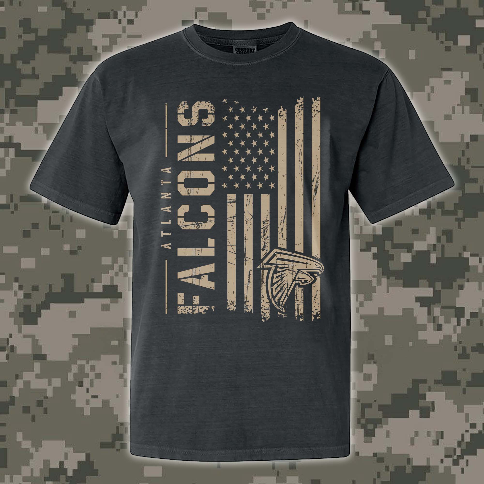 Atlanta Falcons T-shirt Colosseum OHT Military Appreciation Flag PT68185
